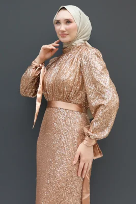✨ GlowLayer Abaya and Kaftan – Fully Lined Sequin Dress for Modest Events 69 5 4