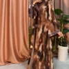 ✨ Opulent Flow layered abaya– Light, Breathable Modesty in Cotton-Chiffon Blend - Image 6