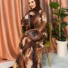 ✨ Opulent Flow layered abaya– Light, Breathable Modesty in Cotton-Chiffon Blend - Image 2