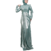 ✨ GraceFit black and gold abaya dress – Lined Buzy Fabric with Belt & Back Zipper - Image 5