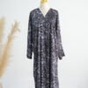✨ VogueAura Abaya Luxury – Bold Graphic Print Long Abaya with Matching Bandana - Image 6