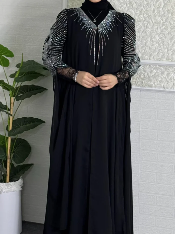 Gold and Black Abaya