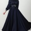 ✨ Radiance Long Sleeve Satin Dress – Modest Kobe Satin Elegance - Image 10