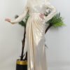 ✨ GraceFit black and gold abaya dress – Lined Buzy Fabric with Belt & Back Zipper 19 black and gold abaya dress