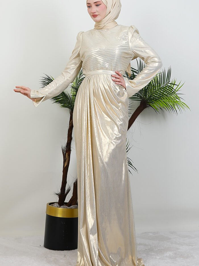 black and gold abaya dress