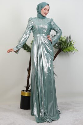 sahika tesettur elbise mint 109107 23 B