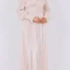 Luxurious Traditional Turkish Dress – Front Button Detailed Gathered Sleeve Evening Dress - Image 7