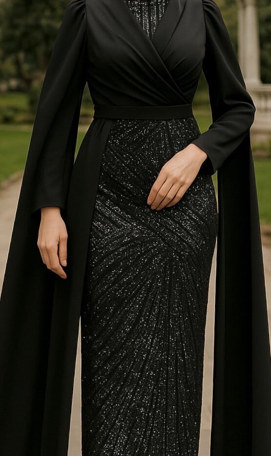 Embroidered Evening Dress