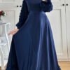 Rose Embroidered Satin Dress – Turkish Party Dresses - Image 5
