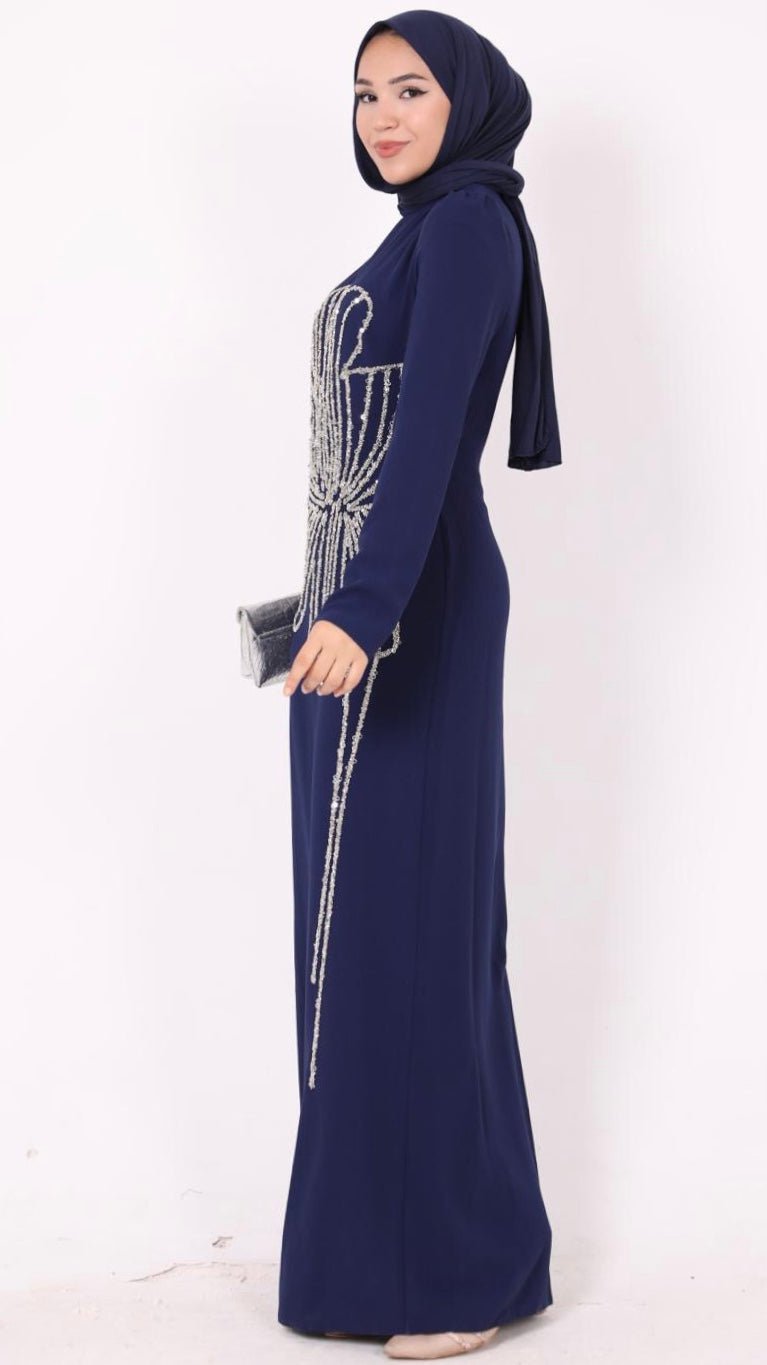 Leaf Pattern Pencil Dress – Turkish Evening Dresses Online Shopping 8 Leaf Pattern Pencil Dress – Turkish Evening Dresses Online Shopping - Image 8