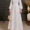 Satin Evening Dresses UK – Bold Balloon Sleeve Tulle Gown - Image 6