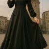 Rose Embroidered Satin Dress – Turkish Party Dresses - Image 2