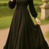 Rose Embroidered Satin Dress – Turkish Party Dresses - Image 3