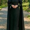 Stunning Dressed as a Bride Islamic Dream Gown. Cape Sleeve Design 7 Stunning Dressed as a Bride Islamic Dream Gown. Cape Sleeve Design - Image 3