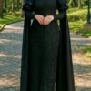Stunning Dressed as a Bride Islamic Dream Gown. Cape Sleeve Design 9 Stunning Dressed as a Bride Islamic Dream Gown. Cape Sleeve Design - Image 5