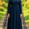 Stunning Turkish Evening Dresses – Cape Style with Lace Detail - Image 5