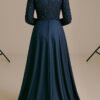 🕌 Magnificent Muslim Bride Gown with Pearl Embroidered Cape - Image 7