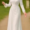 Striking Satin Evening Dresses , Tasseled Sleeve Pencil Gown - Image 8
