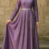 Stone Neck Satin Dress – Turkish Evening Dresses UK 5 Stone Neck Satin Dress – Turkish Evening Dresses UK - Image 2