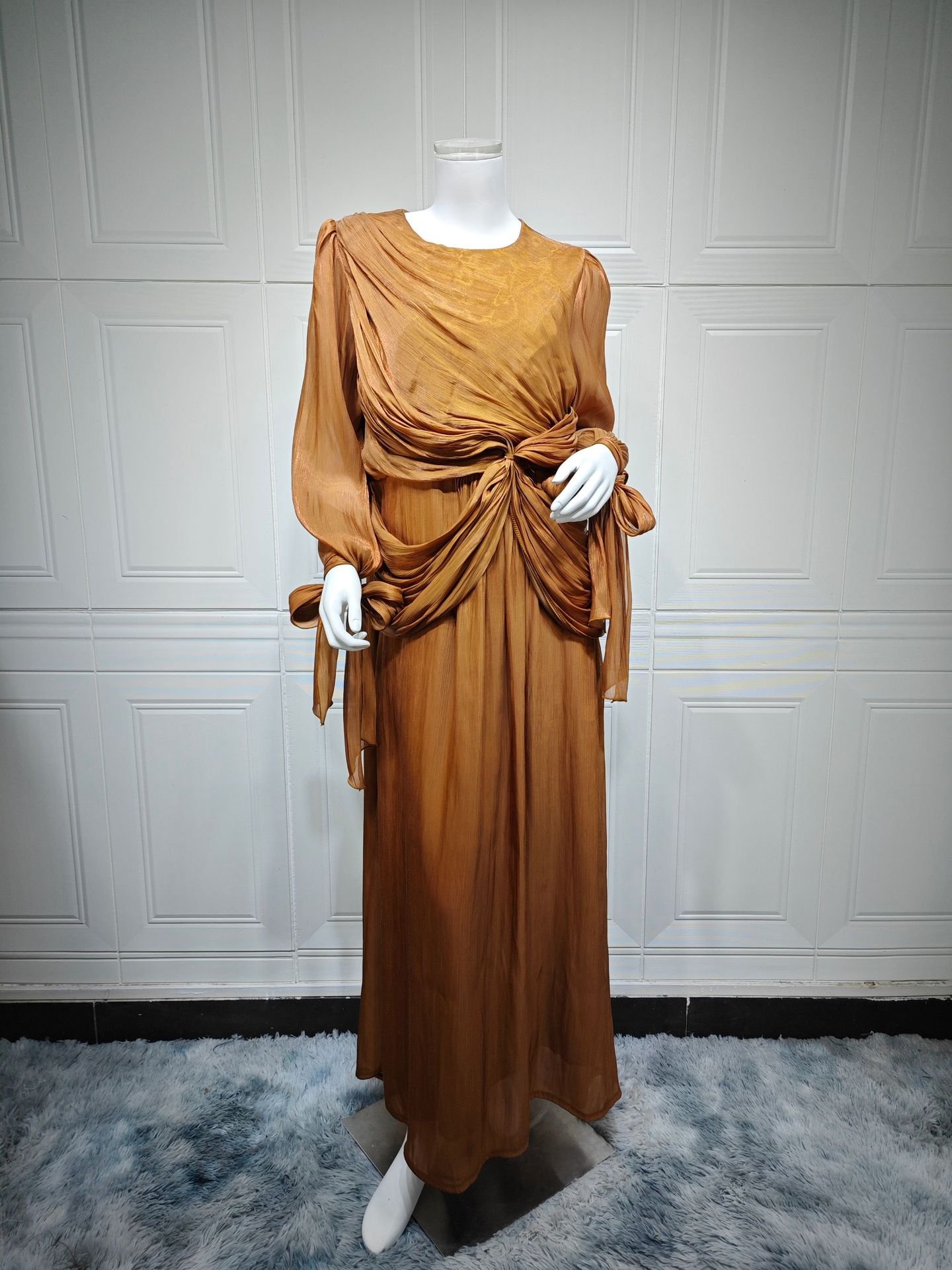 Middle East Dubai Robe Dress - Brown , XXL