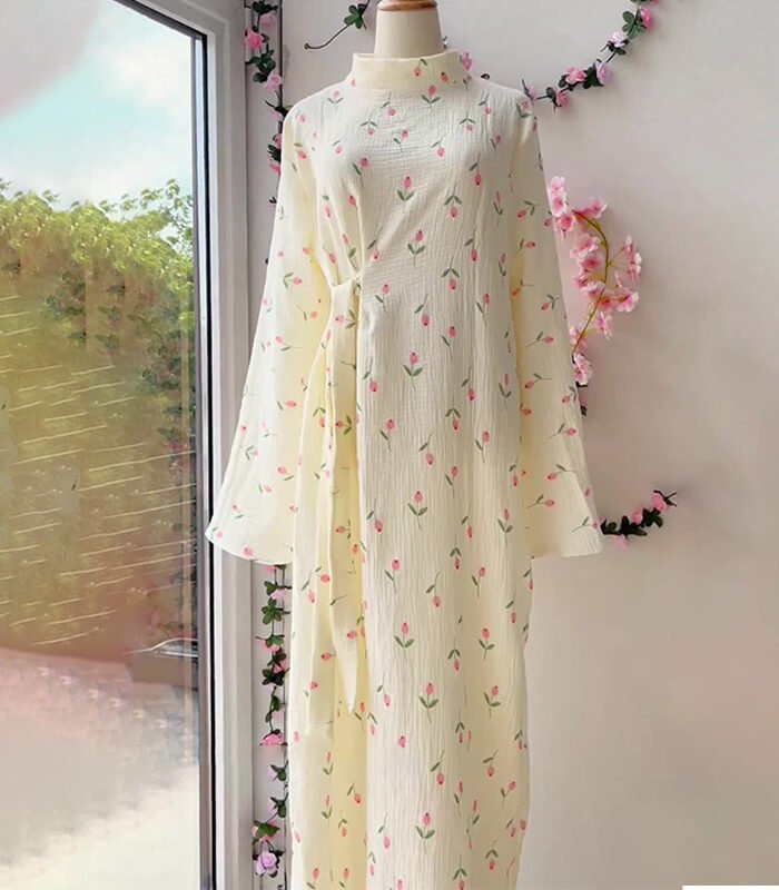 Alternative view of Women's Clothes Clothes Fresh Autumn Floral French Dress Women