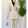 Turkish Party Dresses UK – Rose Belt Blazer & Trouser Set - Image 9