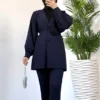 Turkish Party Dresses UK – Rose Belt Blazer & Trouser Set - Image 7