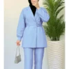 Turkish Party Dresses UK – Rose Belt Blazer & Trouser Set - Image 11