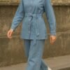Stunning Trouser Suit Ladies – Full Length Snap-Front Trouser Set - Image 8
