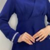 Stunning Skirt Suit Black – Pearl Neck Skirt Suit in Crepe (Red/Navy/Beige) 21 Stunning Skirt Suit Black – Pearl Neck Skirt Suit in Crepe (Red/Navy/Beige) - Image 10