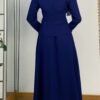 Stunning Skirt Suit Black – Pearl Neck Skirt Suit in Crepe (Red/Navy/Beige) 23 Stunning Skirt Suit Black – Pearl Neck Skirt Suit in Crepe (Red/Navy/Beige) - Image 12