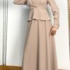 Stunning Skirt Suit Black – Pearl Neck Skirt Suit in Crepe (Red/Navy/Beige) 18 Stunning Skirt Suit Black – Pearl Neck Skirt Suit in Crepe (Red/Navy/Beige) - Image 7