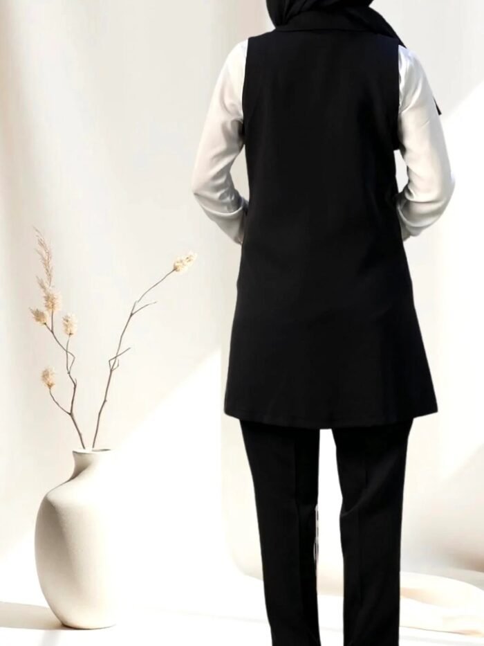 Alternative view of Stunning Trouser Suit for Women ,Shirt Suit with Side Slits and Stones