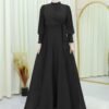 Iconic Turkish Wedding Dresses – Guipure Belted Pencil Dress in Black 19 Turkish Wedding Dresses