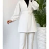 Turkish Party Dresses UK – Rose Belt Blazer & Trouser Set - Image 10