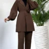 Turkish Party Dresses UK – Rose Belt Blazer & Trouser Set - Image 6