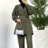 Turkish Party Dresses UK – Rose Belt Blazer & Trouser Set - Image 4
