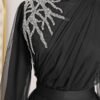 Stunning Turkish Wedding Dress – Elegant Tulle Evening Gown with Stone Detail & Belted Waist - Image 7