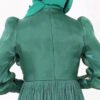 Luxurious Traditional Turkish Dress – Front Button Detailed Gathered Sleeve Evening Dress - Image 2