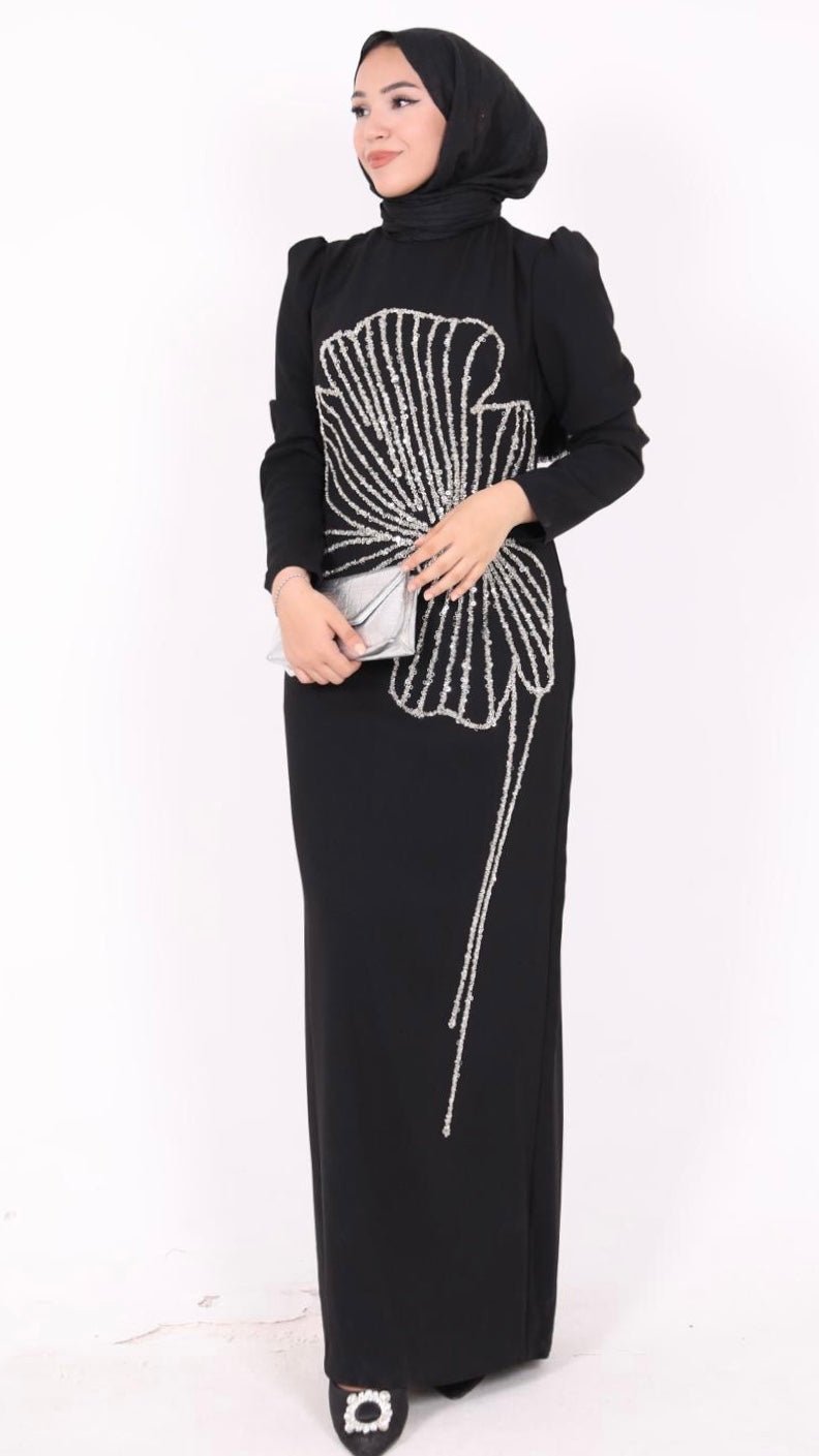 Leaf Pattern Pencil Dress – Turkish Evening Dresses Online Shopping 5 Leaf Pattern Pencil Dress – Turkish Evening Dresses Online Shopping - Image 5