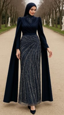 Regal Pearl Embroidered Evening Dress with Cape 33 upload 1749774726514 0