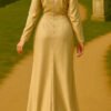 Striking Satin Evening Dresses , Tasseled Sleeve Pencil Gown - Image 2