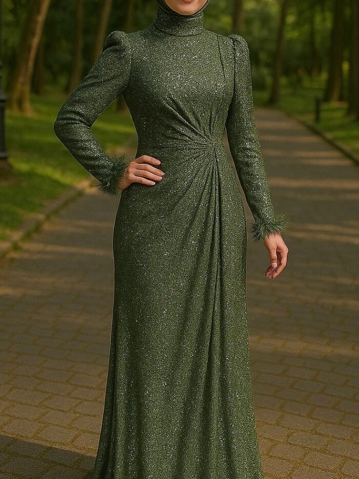 Islamic Gold Wedding Dress