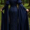 Stunning Dressed as a Bride Islamic Dream Gown. Cape Sleeve Design 6 Stunning Dressed as a Bride Islamic Dream Gown. Cape Sleeve Design - Image 2