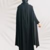 Turkish Dress for Women – Stone Evening Dress with Shoulder Padded Cape - Image 3