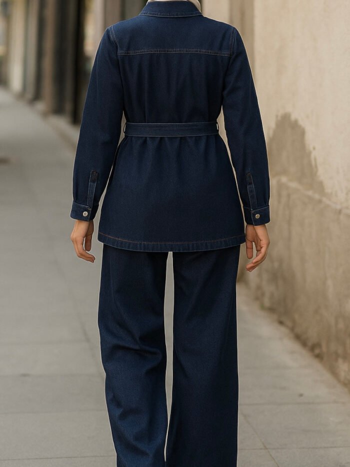Alternative view of Stunning Trouser Suit Ladies – Full Length Snap-Front Trouser Set