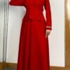 Stunning Skirt Suit Black – Pearl Neck Skirt Suit in Crepe (Red/Navy/Beige) 17 Stunning Skirt Suit Black – Pearl Neck Skirt Suit in Crepe (Red/Navy/Beige) - Image 6