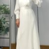 Front Beaded Belted Dress White 17 Front Beaded Belted Dress White - Image 9