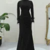 Sleeves Double Tailed Evening Dress - Image 6