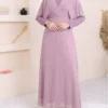 Chiffon Long Evening Dress -Black - Image 7